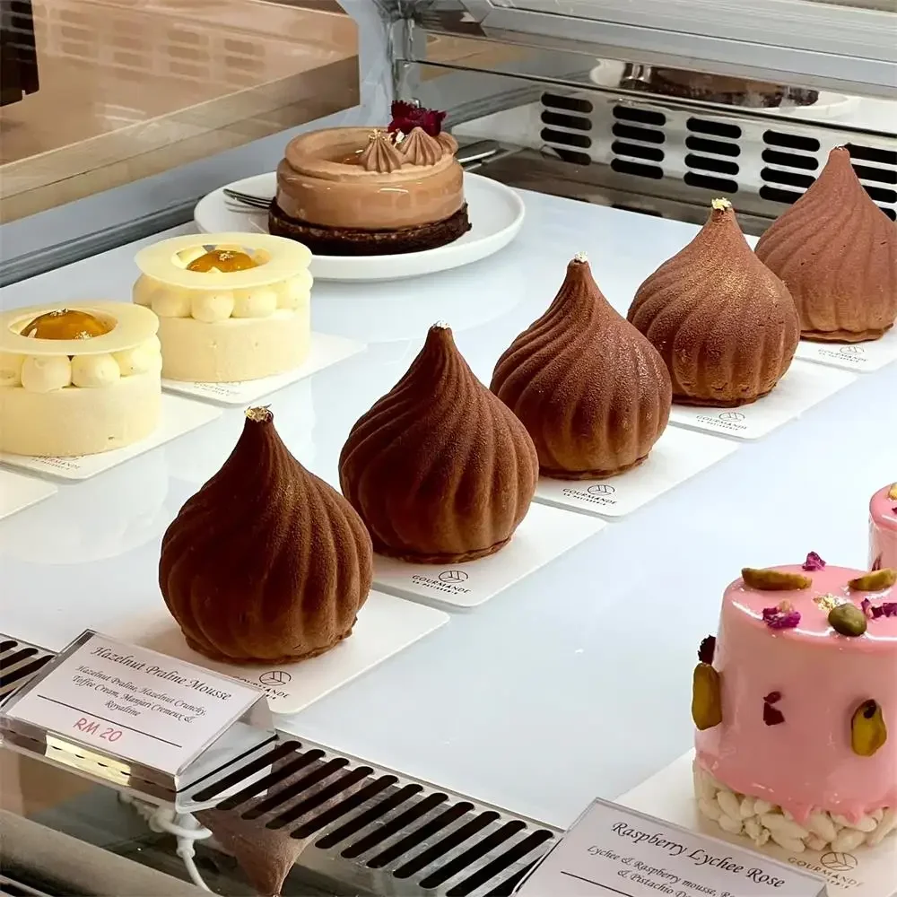 Silicone Flame Shaped Chocolate Praline Mould Non Stick Baking Mold Madeleine Candy Jelly Ice Cubes Cake Sweets Decoration