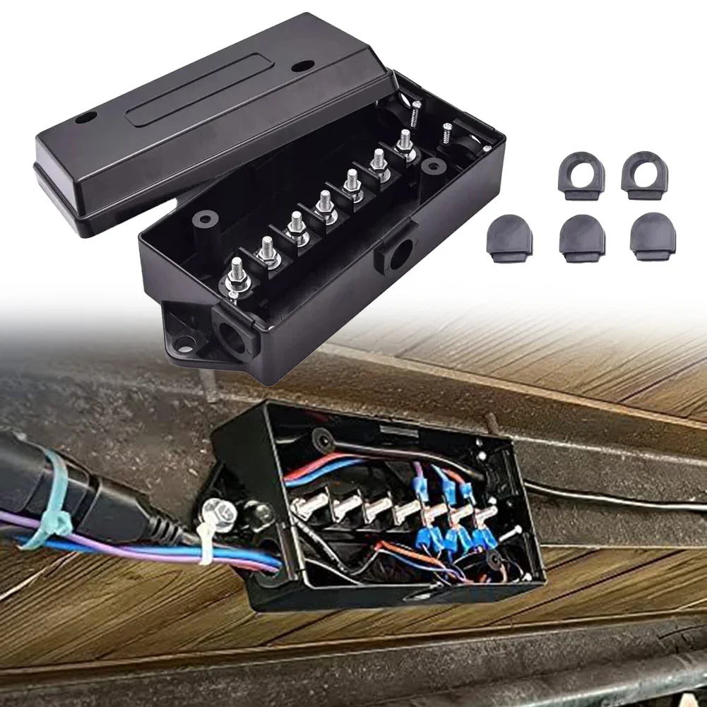 

7 Way Electrical Trailer Junction Box Caravan Boat Light 7 Way Trailer Wire Connector Designed To Work With Various Types