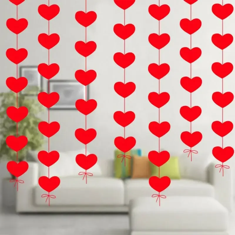Opknoping Rode Liefde Hart Party Strings Engagement Decoratie Voor Valentijnsdag