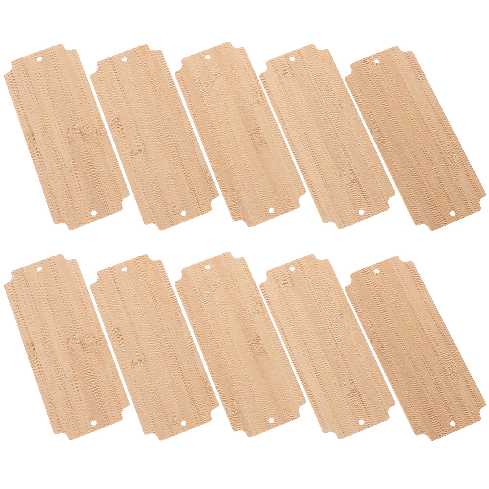 10 Stück leere Bambus-Lesezeichen, 12 cm x 5 cm x 0,2 cm, DIY-Bastelanhänger für Kinder, Malerei, unvollendete Bambus-Ausschnitte, Lesezeichen-Plaketten