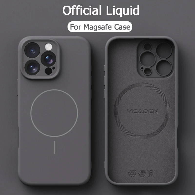 

Оригинальный жидкий мягкий силиконовый чехол для Magsafe с беспроводной зарядкой, магнитный чехол для iPhone 16 Plus 15 14 13 12 Pro Max 11, чехол