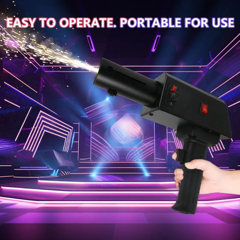 New Style Wholesale Price Black Cold Fountain  Wedding Machine Plastic Cold Pyro Firing Machine Cold Pyro Firing Gun