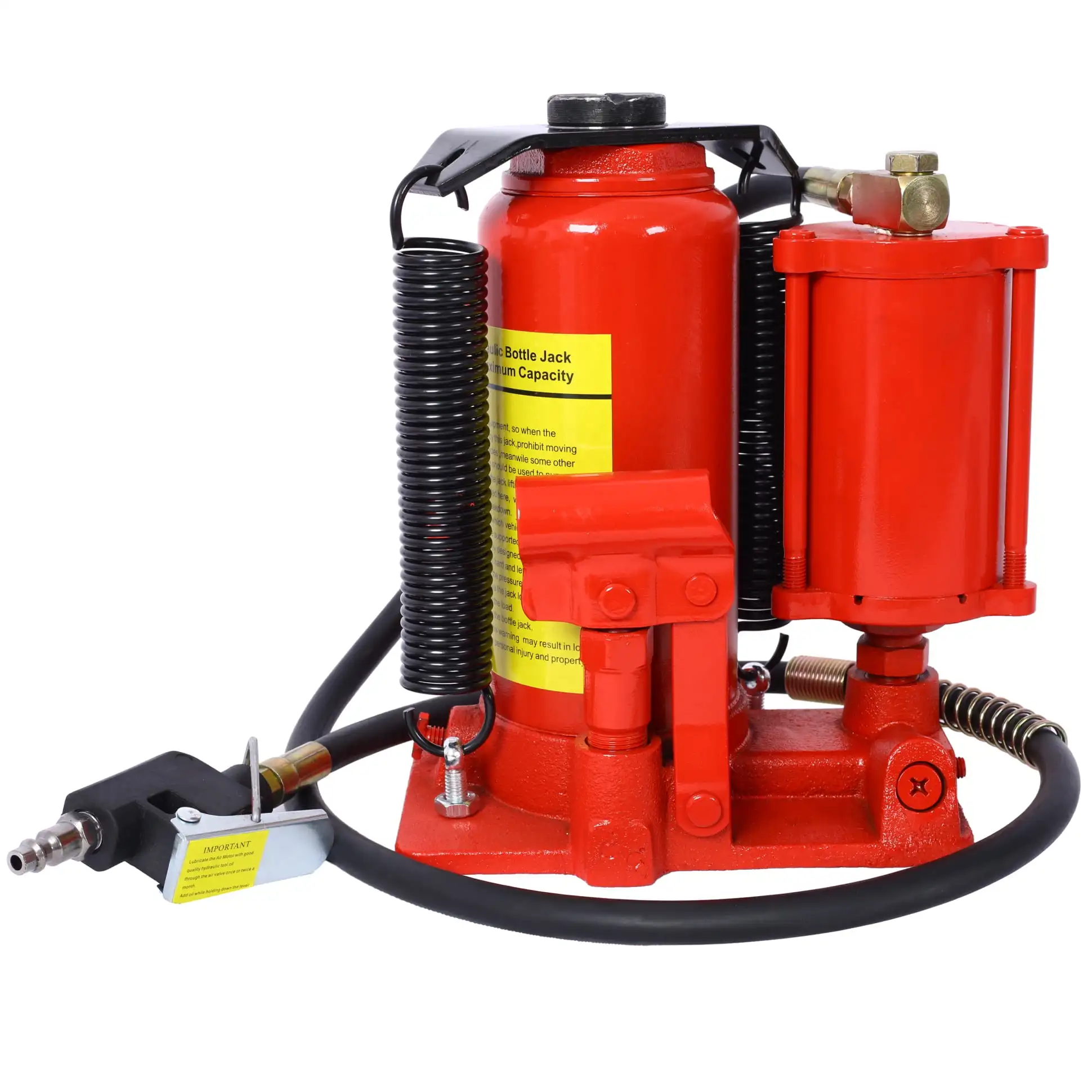

Air Hydraulic Bottle Jack, 12 Ton/24000 LBS All Welded Bottle Jack, 9.8-19.3 inch Lifting Range, Manual Handle and Air Pump, for
