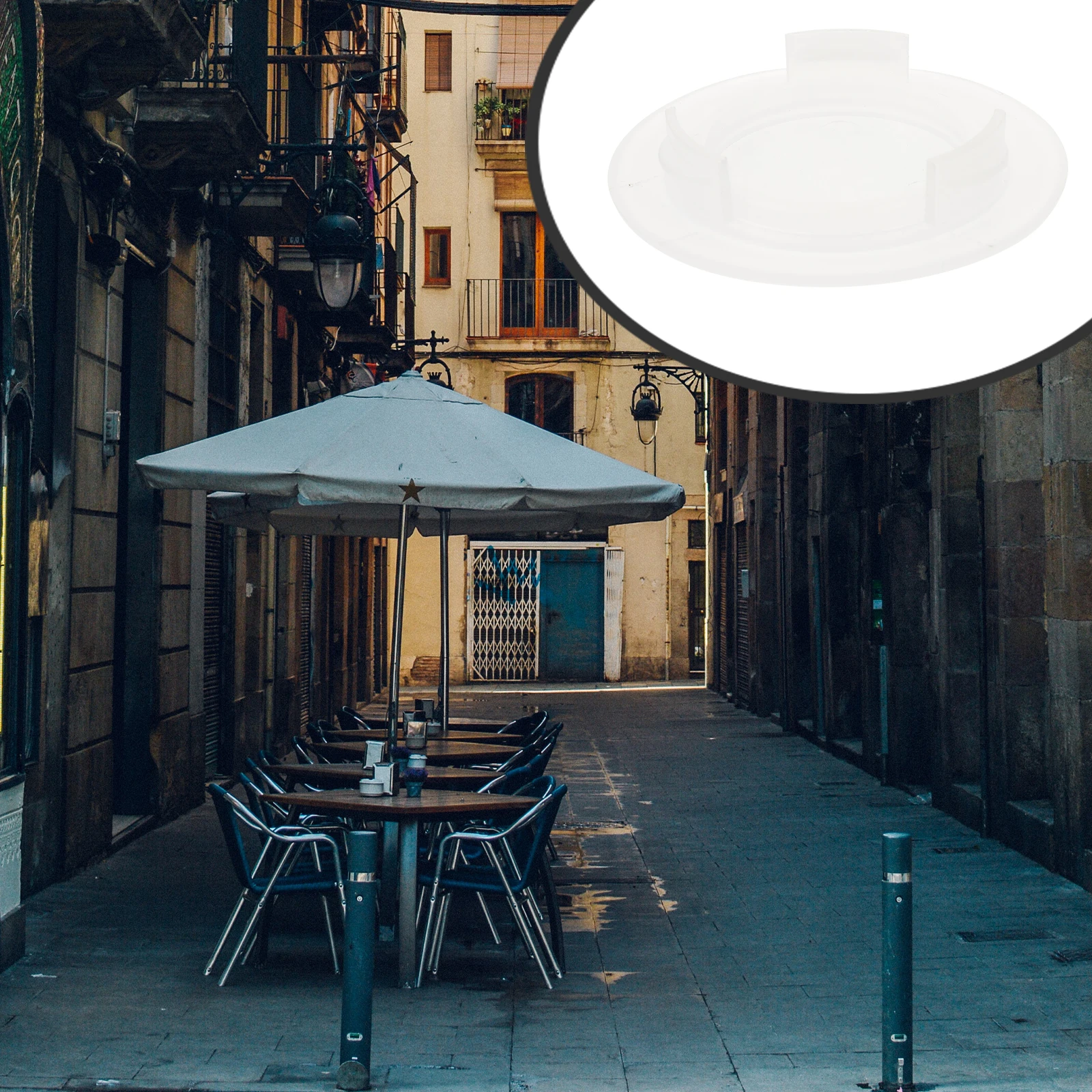 

Umbrella Table Hole Cap 5Sets Plastic Protector for Patio Furniture 6.1cm Outer 4.2cm Aperture Ring Easy Install Durable Outdoor