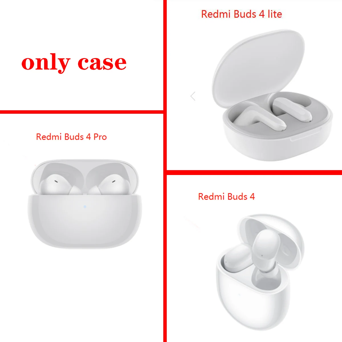 Capa de silicone com pingente para fone de ouvido, tampa TPU transparente, bonito, amor, anjo, Redmi, Buds4, 4Lite, Buds4 Pro