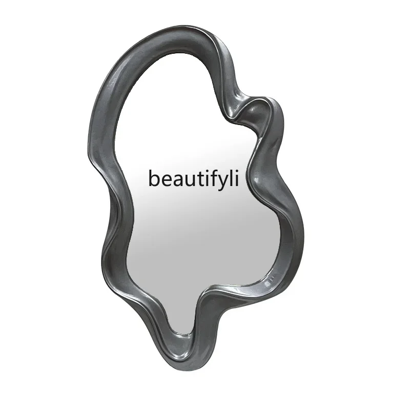 French retro bathroom wall-mounted bedroom bathroom creative art mirror wall-mounted defogging special-shaped bathroom mirror