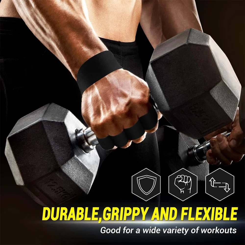 1 Paar Gewichtheberhandschuhe mit gepolstertem Leder-Handflächengriff, Fitnessstudio, Sporthandschuhe, langlebige Übungshandschuhe für Kettlebell, Klimmzüge, Reihe