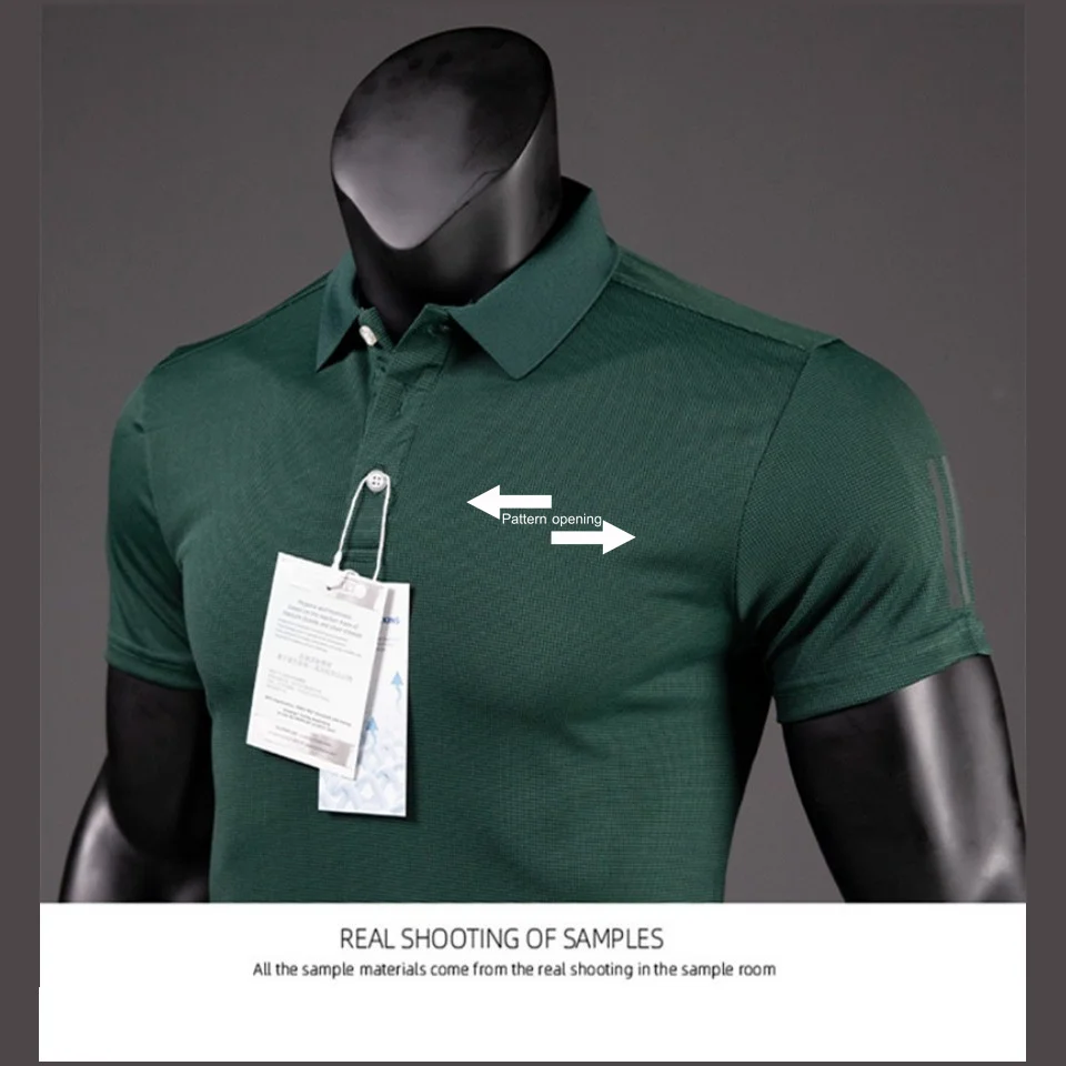 High Quality Golf Shirt Luxury Printed Sports Polo Shirt Quick-drying Breathable Lapel Short-sleeved T-shirt Men Brand Summer