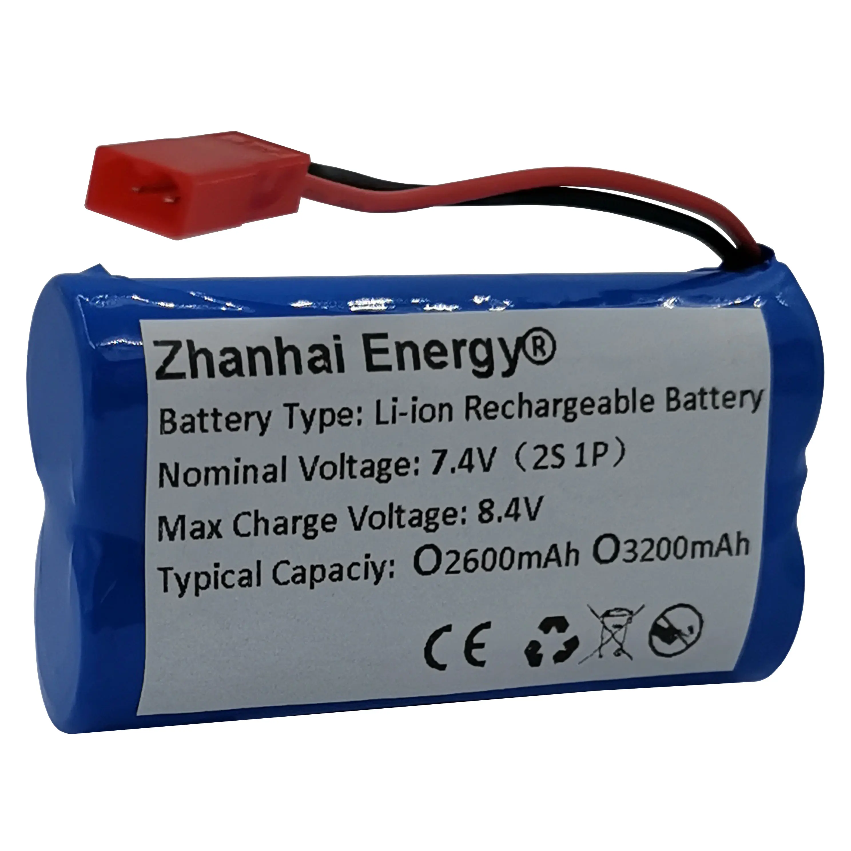 7.4V 2600mAh 3200mAh 18650 Li-Ion Rechargeable Battery Pack For 7.4V All Instruments Backup Battery New Available For Wholesale