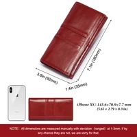 Women's Clutch Bag Genuine Leather Wallets Fashion Female Cell Phone Purse RFID Blocking Credit Card Holder with Zipper Pocket - Image 3