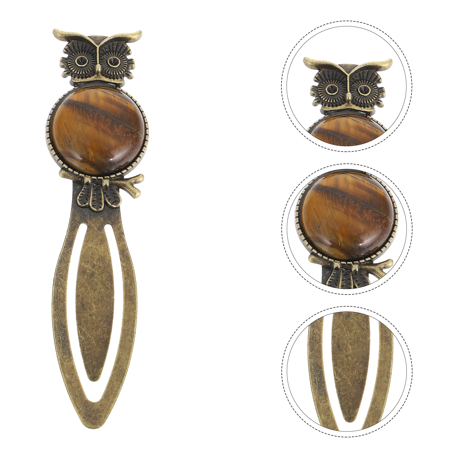 

Bookmark Vibrant Color Teacher Appreciation Vintage Delicate Markers Natural Stone Marks for Reading Owl Gift Ideas