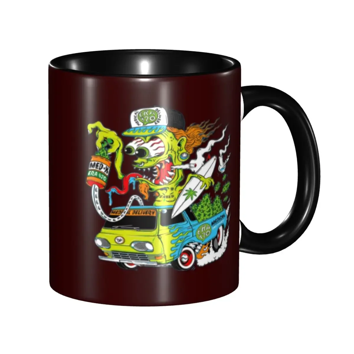 Custom Rat Fink Mugs DIY Animated Cartoon Monster Ceramic Tea Milk Coffee Cups
