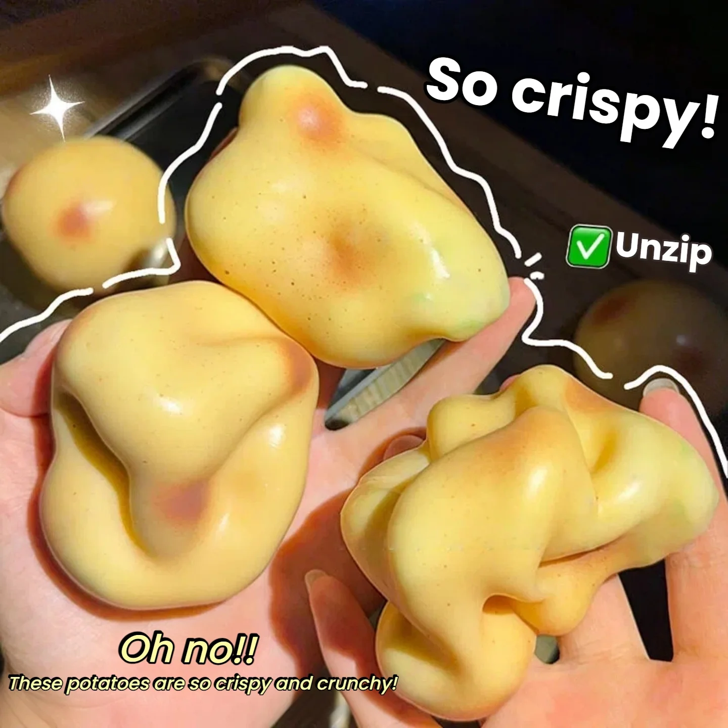 Beliebtes formgebendes Baustein-Kartoffel-Quetschspielzeug, ultradick, dehnbar, handgefertigter Ball, Stressabbau-Squishy