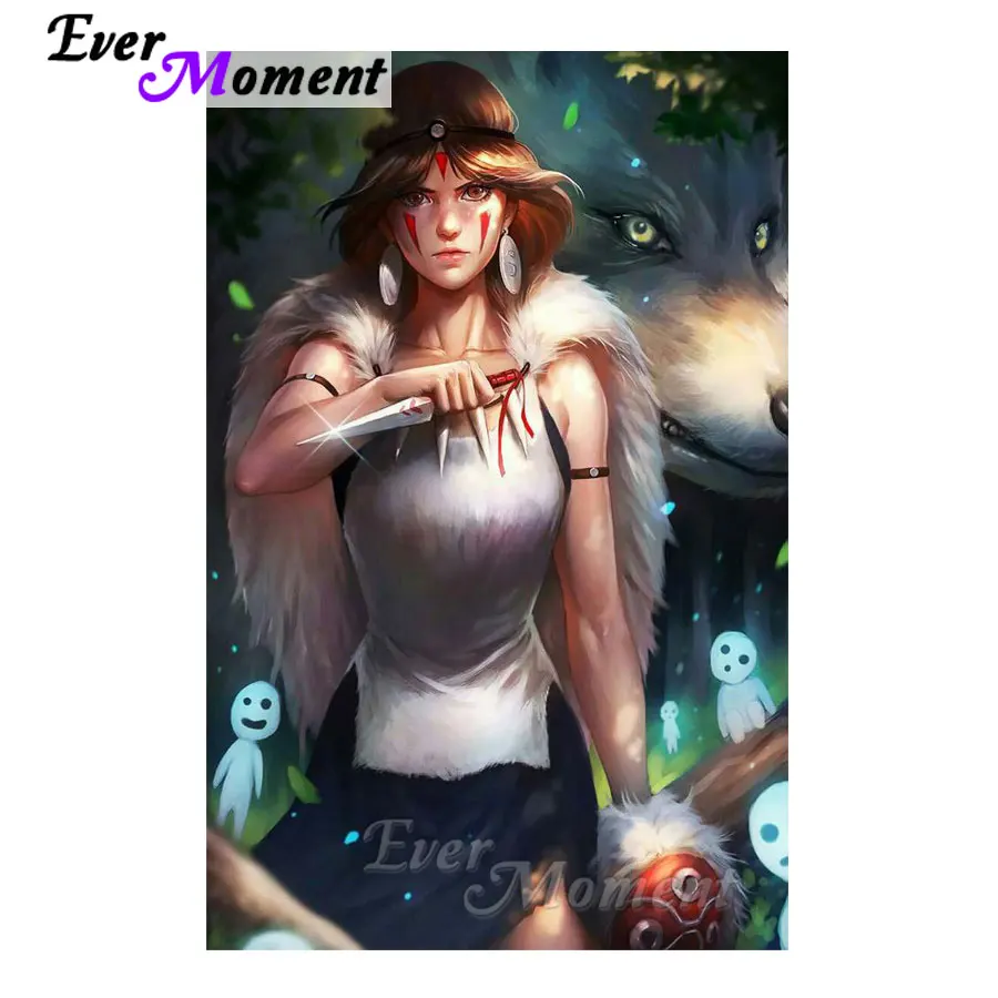 

Алмазная картина Ever Moment, женские украшения для дома, Алмазная вышивка, мозаика, 5D DIY, полная дрель, круглый подарок ASF1299