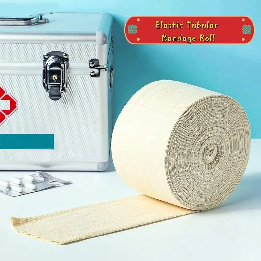 Nouveau coton élastique tubulaire pansement Spandex doux élastique enveloppement respectueux de la peau respirant Compression pansement rouleau soins de santé