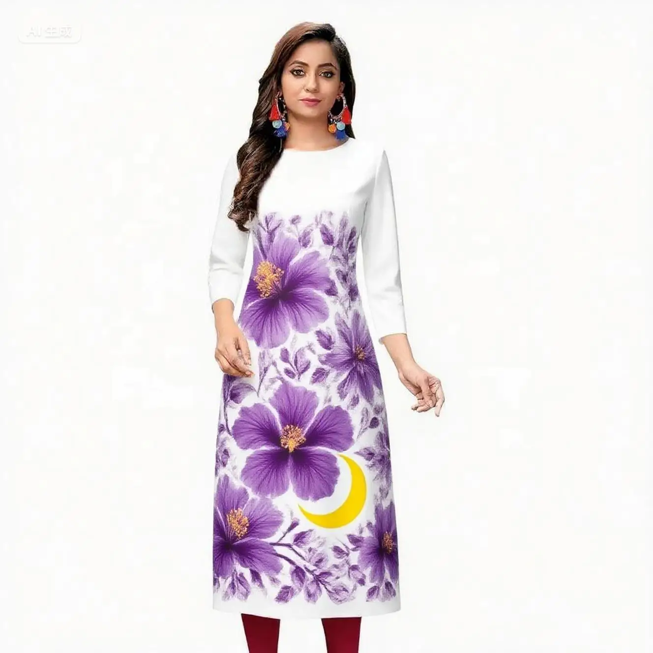 فستان كورت مريح عصري للنساء المسلمات بحاشية مستقيمة أنبوب مستقيم عباية عرقية غير رسمية Abito Donna Musulmana عباية تركية #2