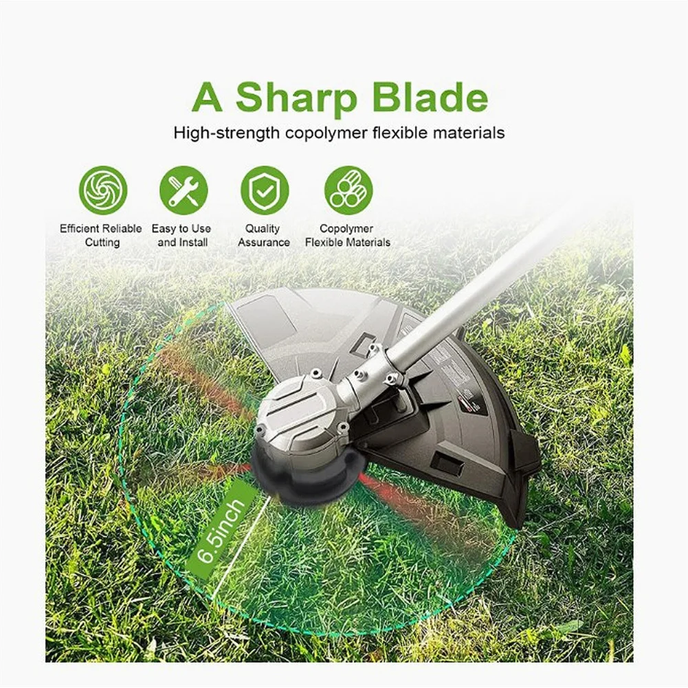 60pcs Flexible Line Blades Replacement Low Speed Cutting Easy Installation For Trimmers Edgers Garden Power Tool Accessories