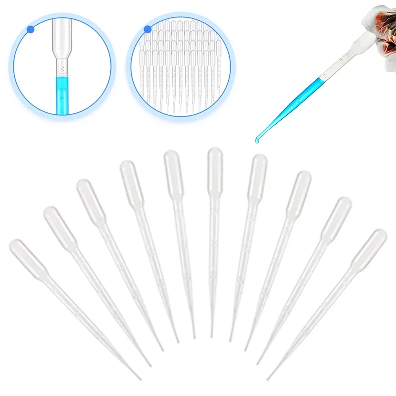 Pipetas de laboratório plástico conta-gotas, líquido descartável, calibrado, palha do equipamento de laboratório, 0.2 ml, 0.5 ml, 1 ml, 2 ml, 3 ml, 5 ml, 10ml, 30pcs