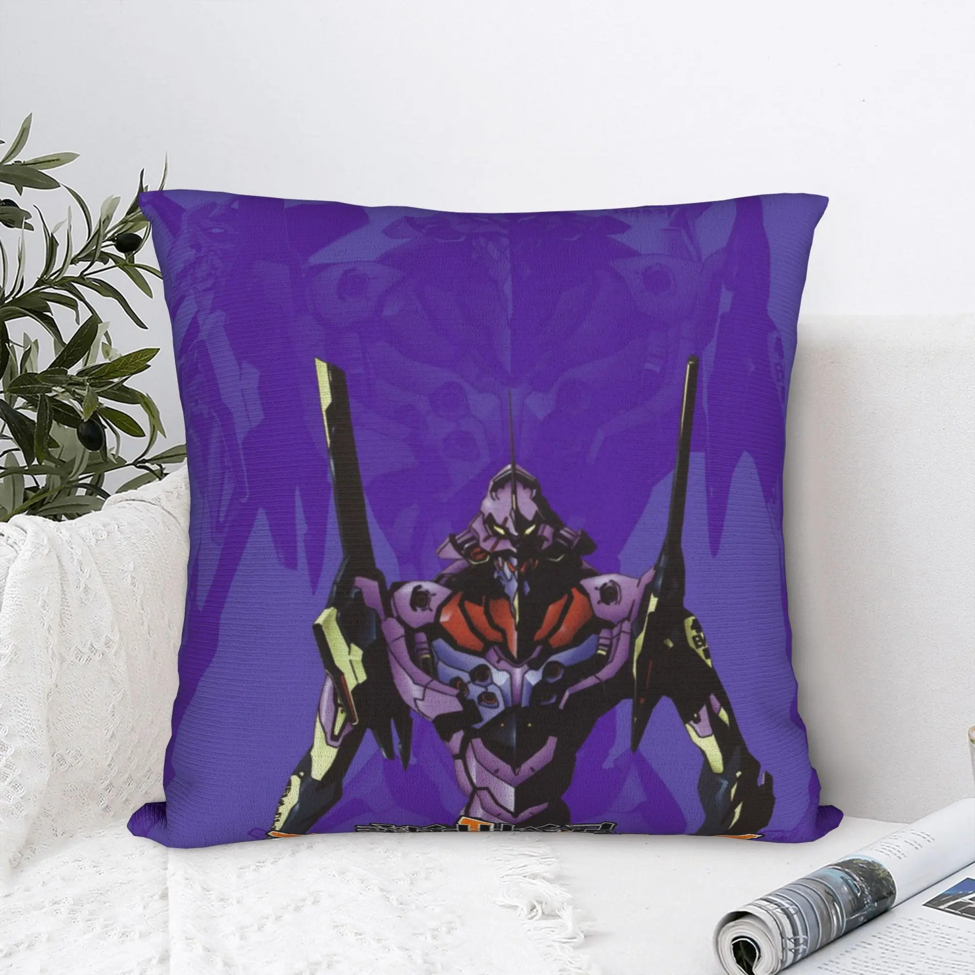 E-Evangelions Pillow Case 40x40cm Living Room Decoration Fashion Hip Hop EVA Anime Cushion Decoration Salon Square Pillowcase