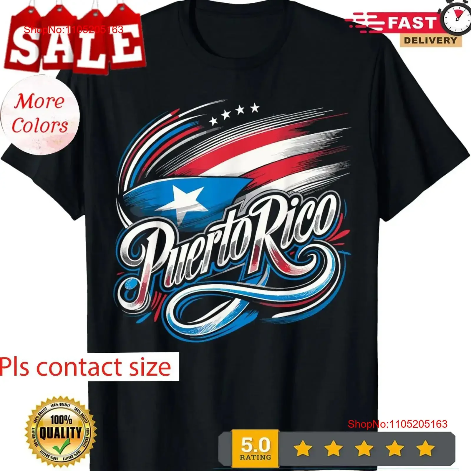 

Puerto Rico Flag Heritage Month Cool Lover Present T Shirt vintage Washed Top For Everyday Wear Comfortable Versatile homme