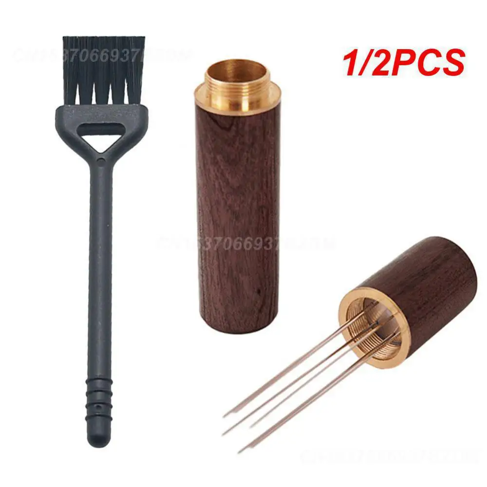 1/2PCS Coffee Machine Cleaning Cleaning Brush Anti-wear Coffee Cloth Powder Injection Stainless Steel Caking Disperser