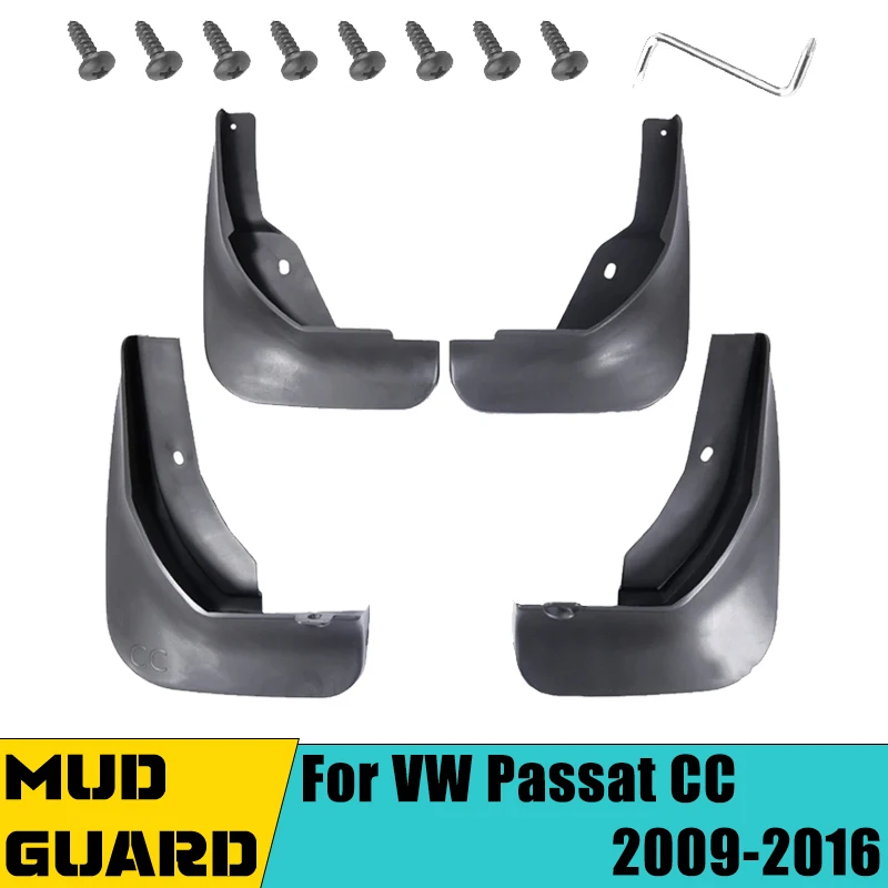 

4 PCS Car Mudguard Mud Flaps For VW Volkswagen Passat CC 2009-2017 2010 2011 ABS Auto Splash Flap Guard Rear Fender Accessories