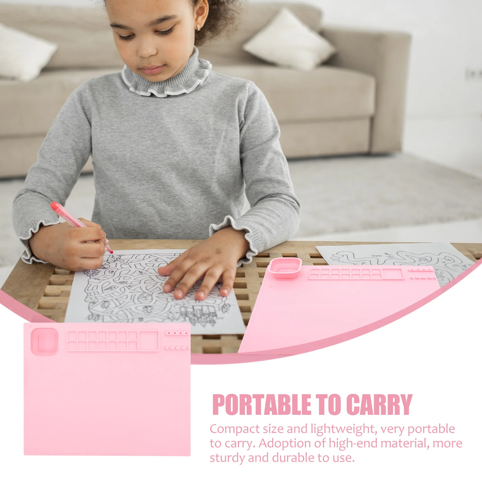 

1 комплект, палитра красок, силиконовый лоток для пигментов, легкая прочная пластина для смешивания цветов, портативная для акварельной живописи, искусства