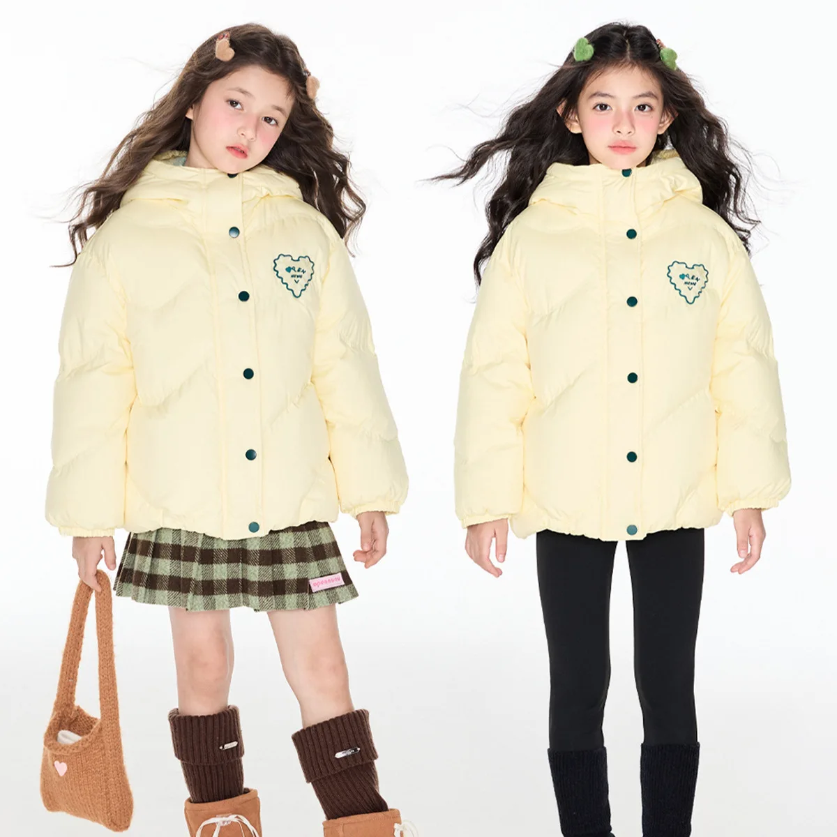 ملابس شتوية جديدة لعام 2025 للفتيات سترة قطن سميكة دافئة معطف قطني سميك دافئ معطف متعدد الاستخدامات #4