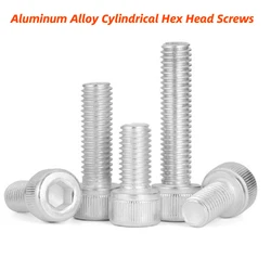 M3 M4 M5 M6 M8 M10 Aluminum Alloy Cylindrical Head Hex Head Screws Aluminum Cup Head Screws 6061 Aluminum Bolts