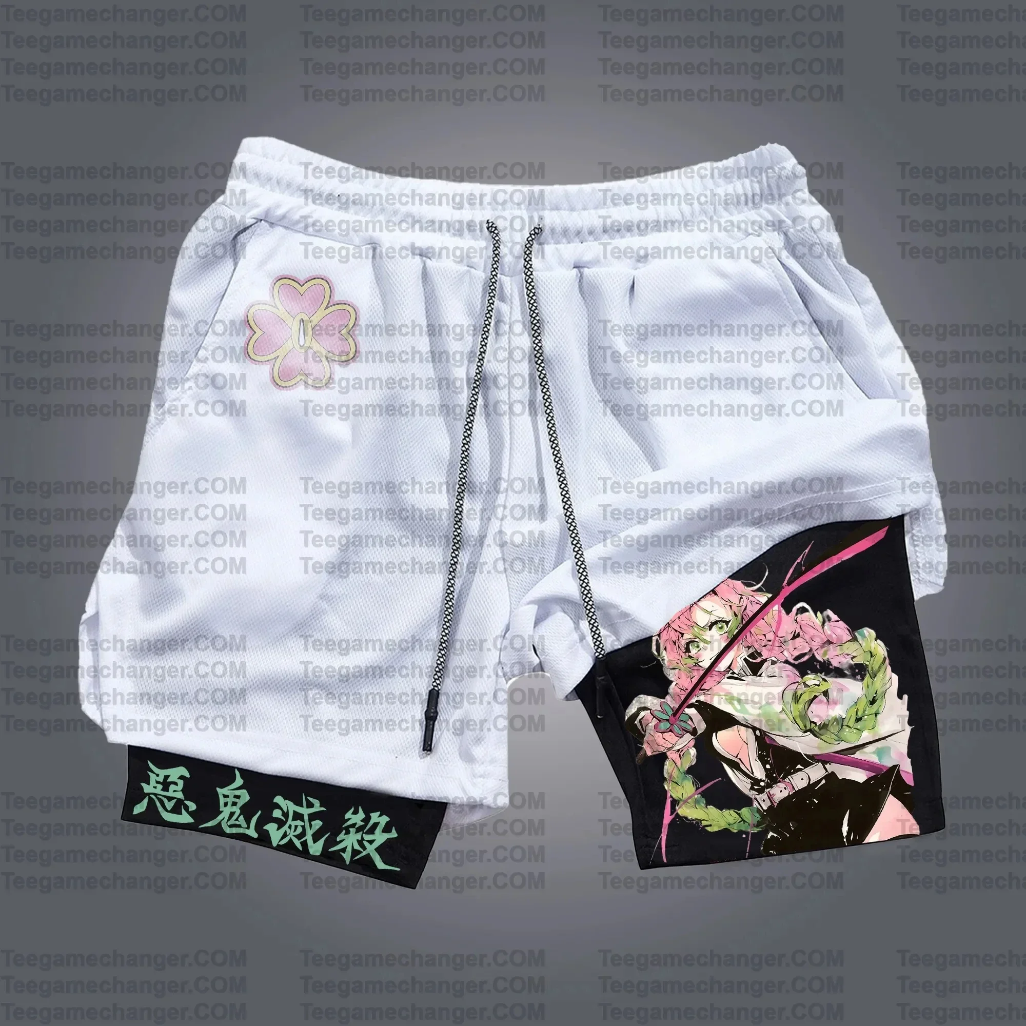 

Demon Slayer 2025 New Hot Inosuke Hashibira White Shorts Men Cotton Casual Summer Streetwear Fashion Anime Graphic Print