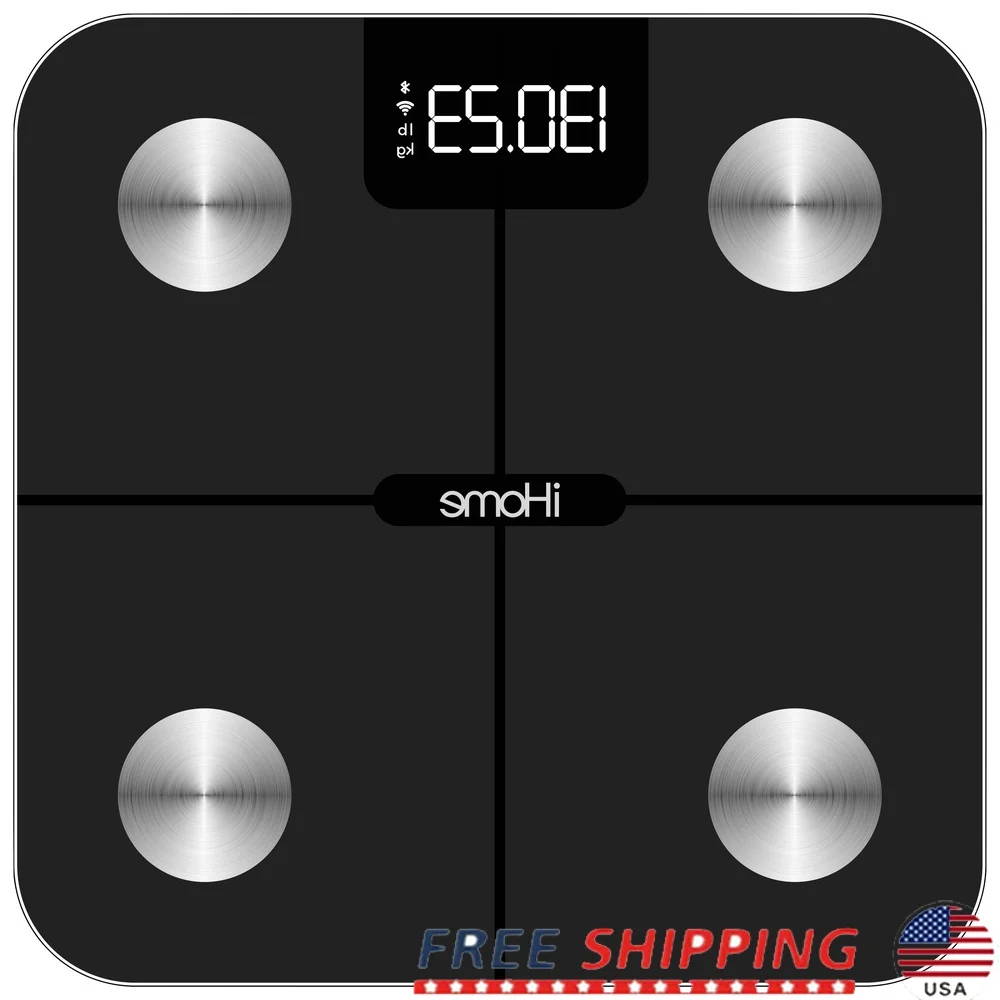 

Умные цифровые весы для тела Wi-Fi с измерением BMI 14, метрическая система состава тела, Bluetooth-приложение, совместимое с FSA HSA Eligible