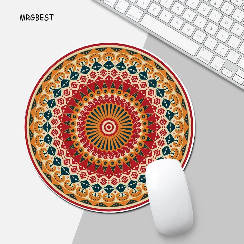 

MRGBEST New Mouse Pad Round Classical Pattern Non-slip Good Quality Soft Rubber Mat Simple Printed Desk Mat Pad Mouse Size