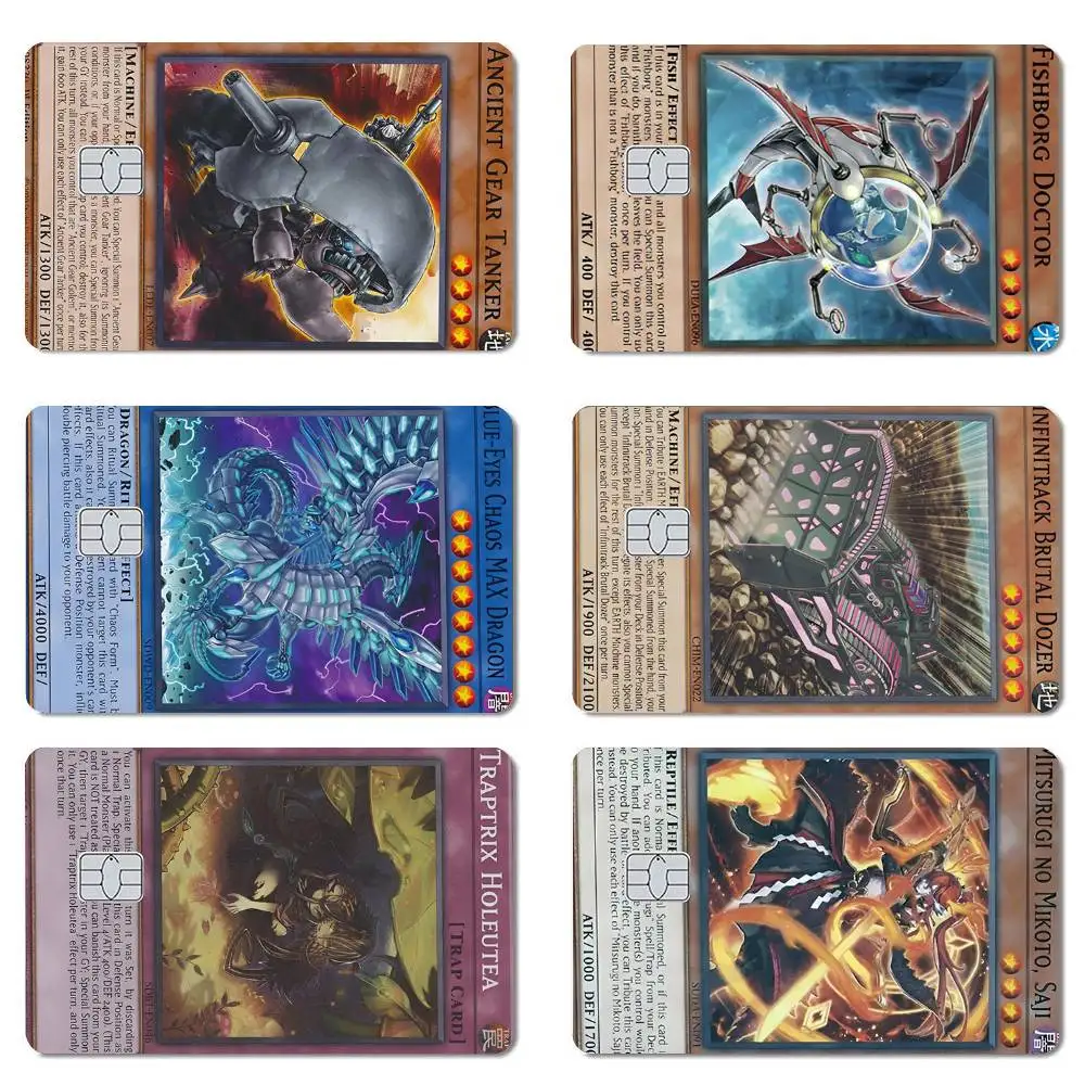 YuGiOh Lizenzierte Holographische Laser-Debit-Kreditkarten-Skin-Aufkleberfolie Ohne Verblassen