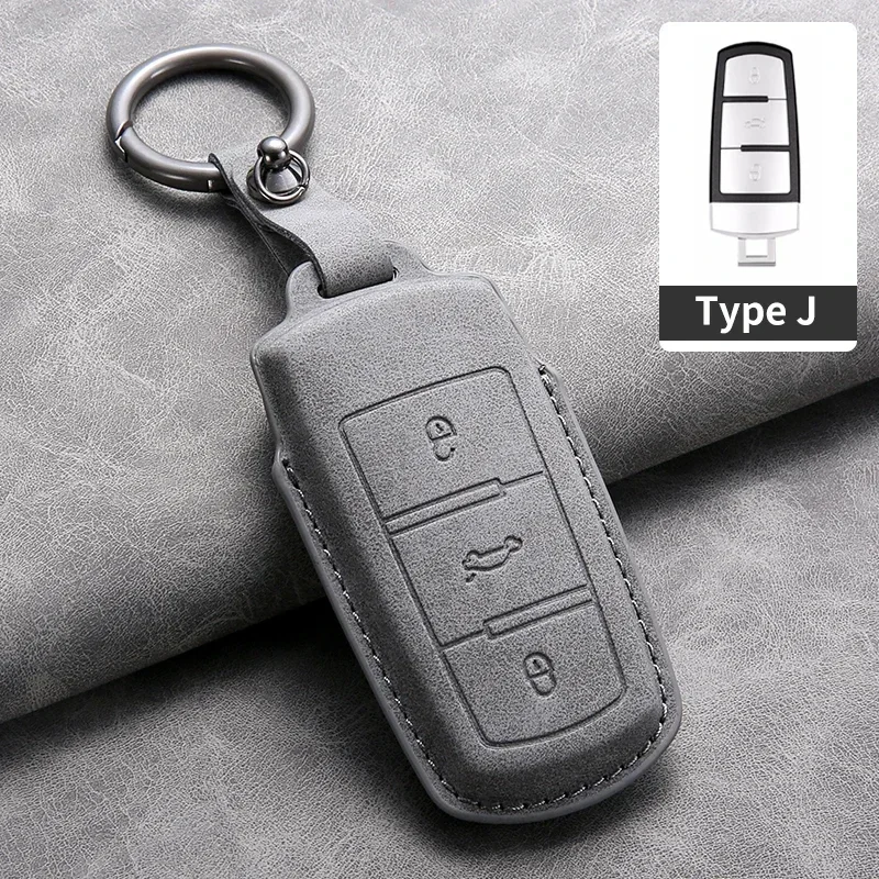 Car Key Cover for Volkswagen VW CC Passat B6 B7 Passat 3C CC Maogotan R36 B5 B7L Leather Car Key Case Cover