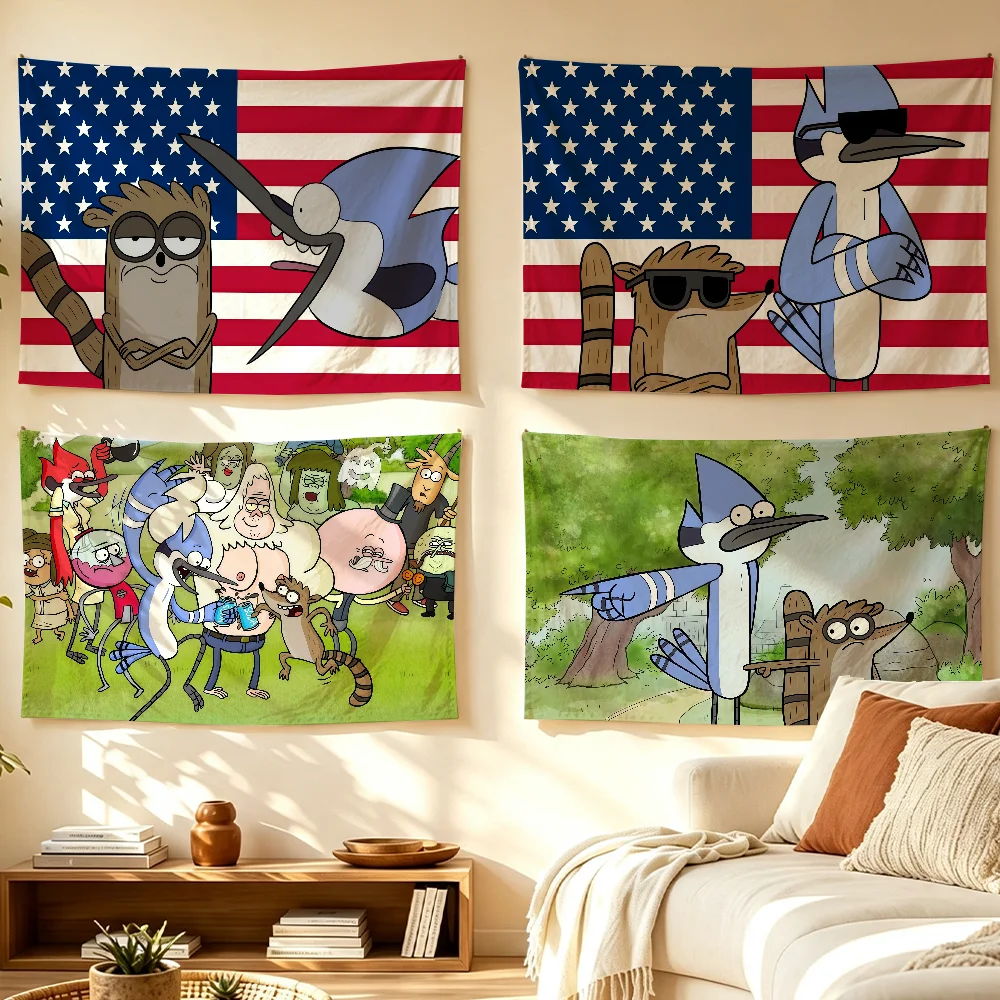 Cartoon R-Regular S-Show-S flag Room Decoration Wall Tapestry Hanging Aesthetic Bedrooms Advertising Banner