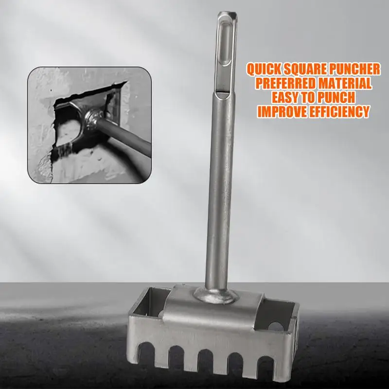 

Square Hole Puncher High Carbon Steel Square Slot Cutter Drywall Outlet Cutout Oscillating Tool For Electrical Box