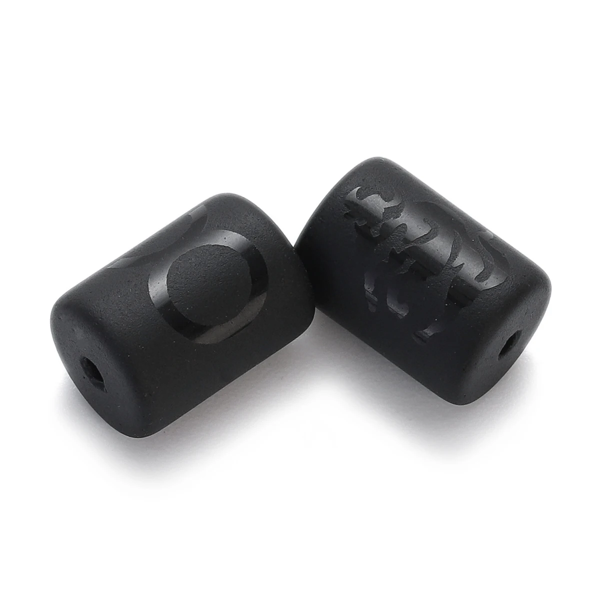 12 كوكبة الخرز الحجر الطبيعي السحر ماتي الأسود الجزع اسطوانة الخرز DIY بها بنفسك صنع المجوهرات النتائج أساور الرقبة #6