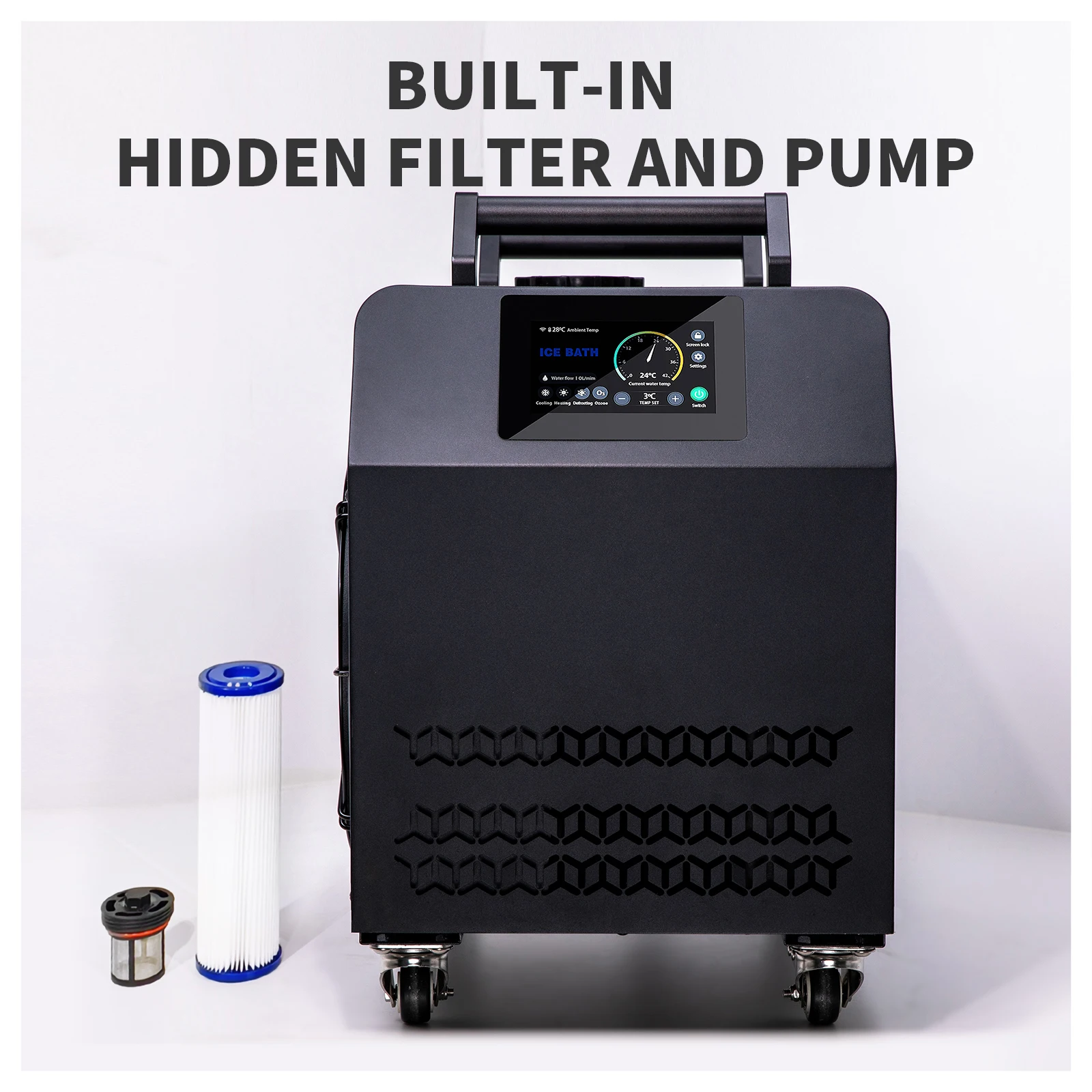 

1HP Water-Cooled Ice Bath Chiller with Pump, Filter & R410A Compressor Motor