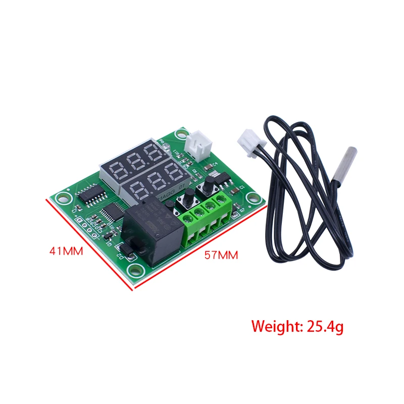 W1209 Blue/Red light DC 12V heat cool temp thermostat temperature control switch temperature controllerNTC 0.5 1 2 3M  cable XCW