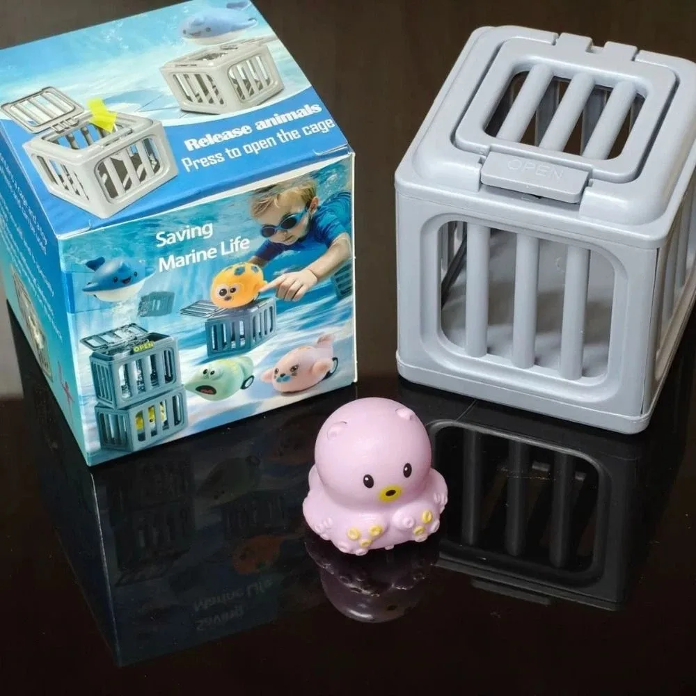 Ocean Animals Children's Pool Diving Cute Cartoon Design with Storage Cage Underwater Dive Octopus/Whale/Dolphin/Sea Lion