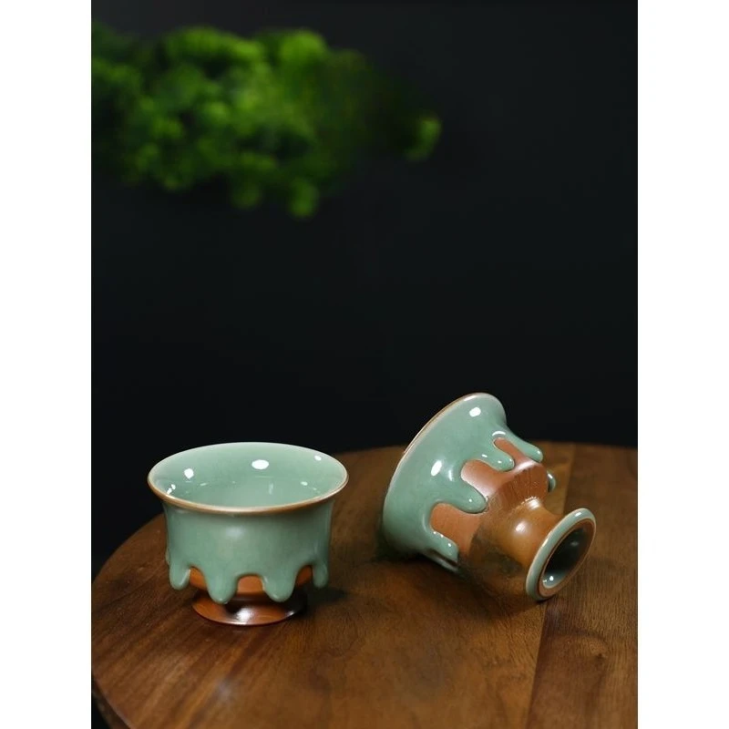 Pure handmade master cup glacier jade series tea set tea cup ceramic tea set