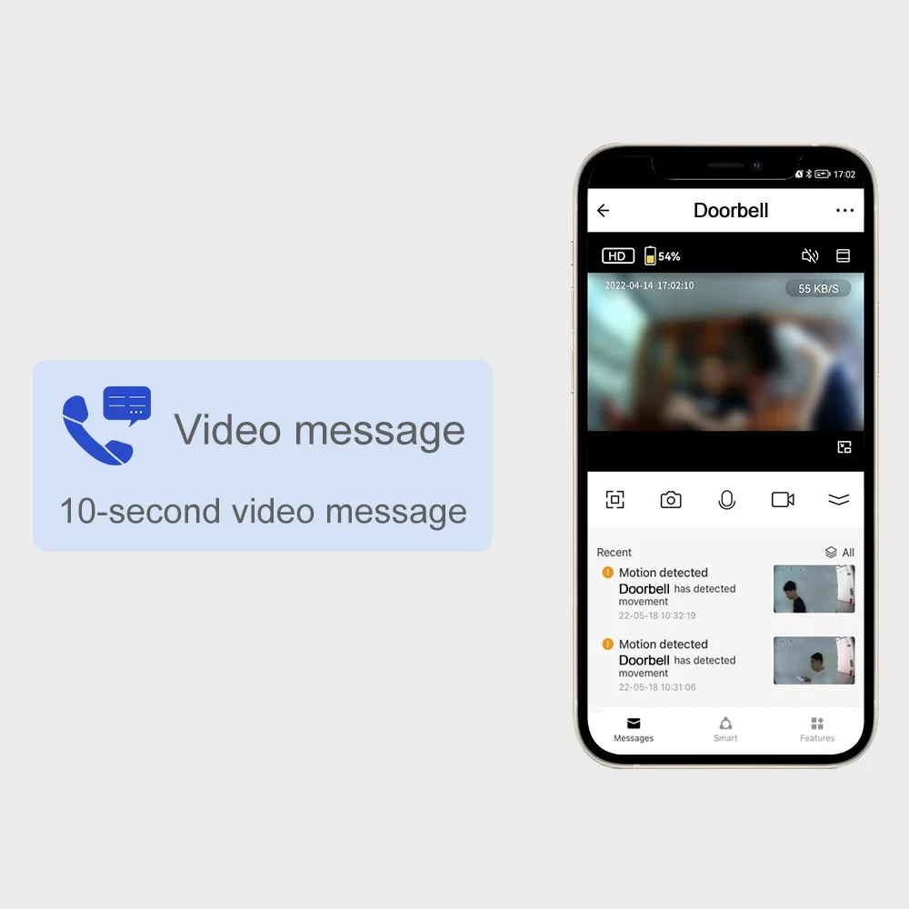 Tuya Smart 1080P 5200mAh Battery 24V AC Wired 145° Bluetooth Link Outdoor Leave Message Alexa Google WiFi Video Doorbell Camera