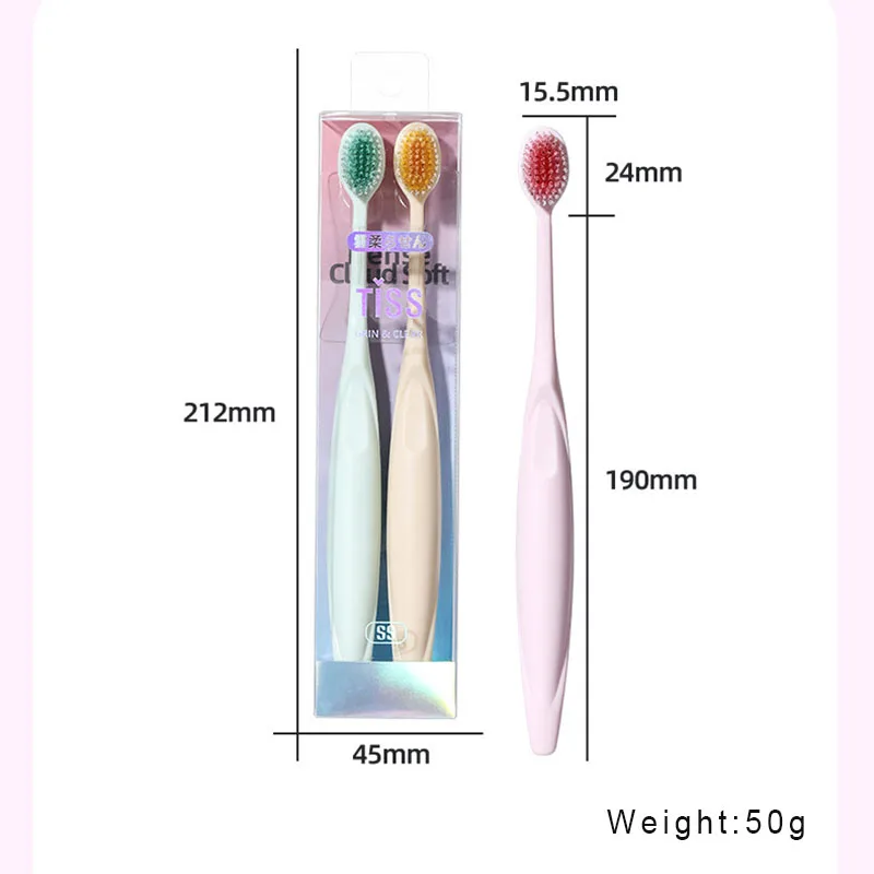 High Quality Couple Toothbrush Suit Small Head Soft Brush Business Travel Necessary Family Independent Package Teeth Cleaning