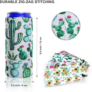 حقيبة تبريد النبيذ Skinny Can ، حامل عالي قصير ، حوامل قابلة للطي ، مبرد بيرة ، مبرد نبيذ نحيف ، 2 عبوة ، 12 أونصة أفضل 10 آيس كريم بيرة محمول للمبيعات - رقم 4