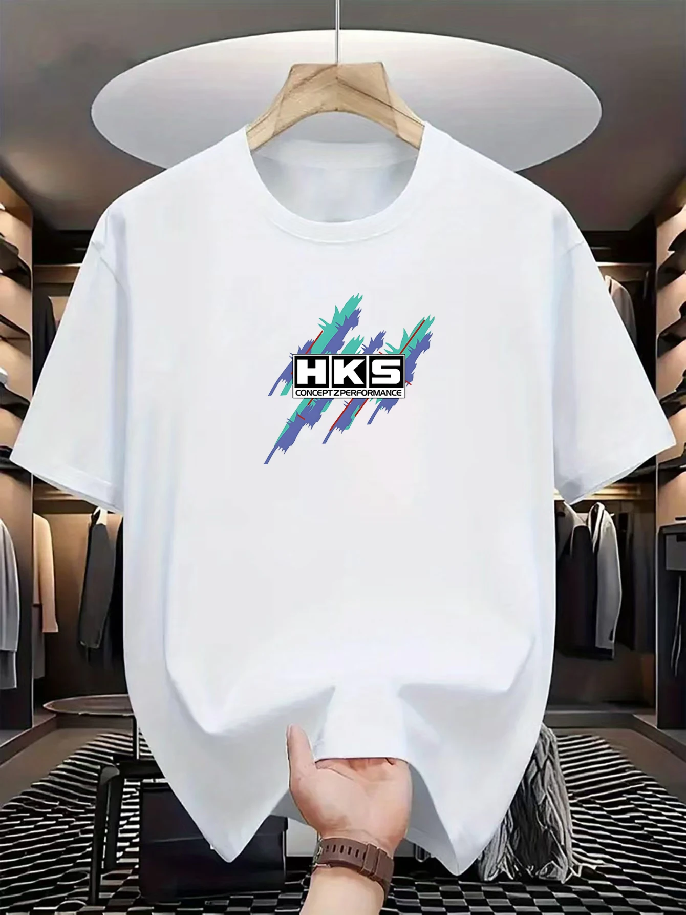 New Men's Running T-Shirt Spring and Summer Tight-Fitting Top Printed Quick-Dry Short Sleeve Breathable Fitness Sports T-Shirt