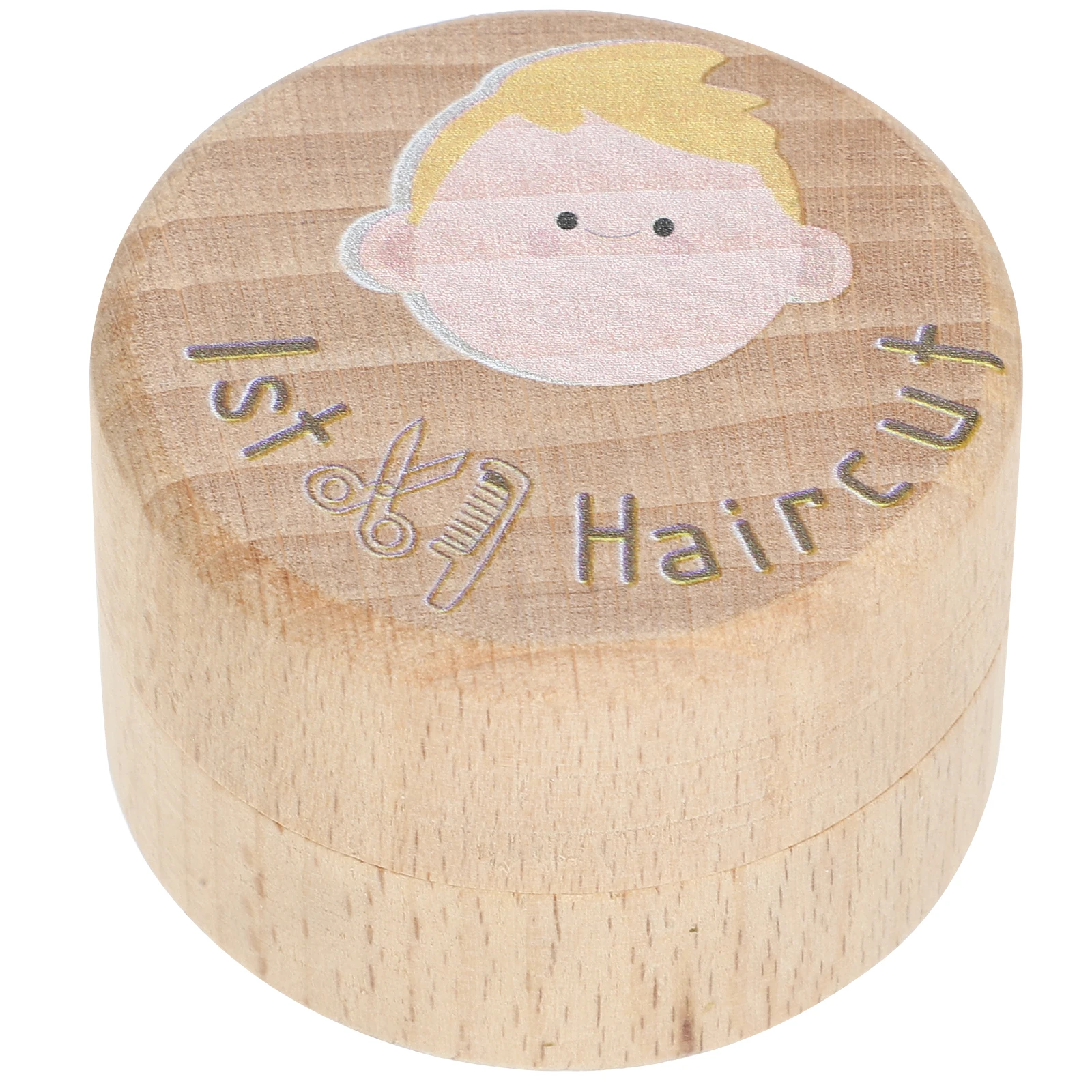 

Baby Hair First Haircut Wood Memorial Holder Kids Baby Cute Storage Boxes Infant Fairy Box Gifts