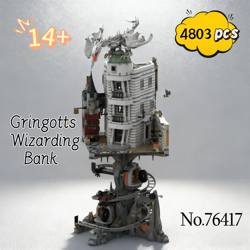 

Рождественская акция 4803 шт. подходит 76417 Gringotted Wizarding Bank Коллекционный строительный блок Модель Кирпичи Игрушки Подарки на день рождения
