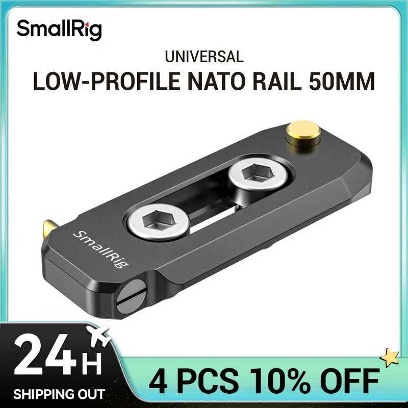 SmallRig Low-profile 6mm thick NATO Rail 50mm with NATO clamp for quick release 1/4\