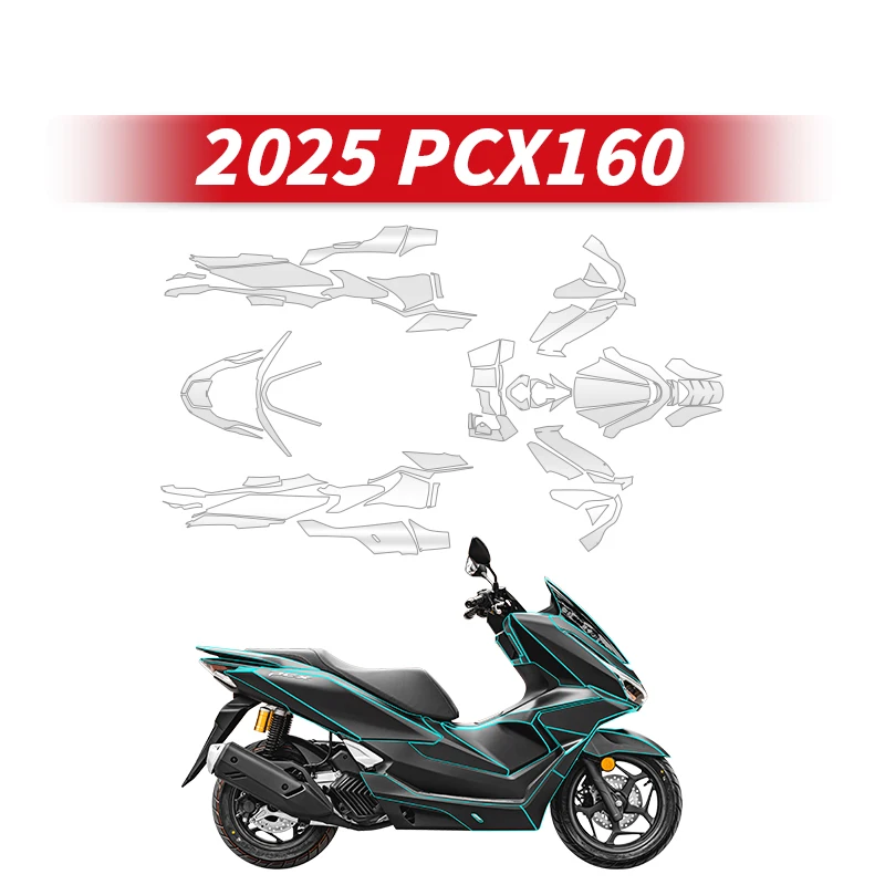 

Для HONDA PCX 160 2025 мотоцикла, прозрачная защитная пленка для всего тела, комплекты велосипедных аксессуаров, защитные наклейки, наклейки