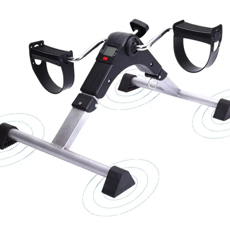Folding Mini Stepper Foot Hand Cycle Portable Peddler Machine Bicycle Exerciser Arm Leg Exerciser While Sitting